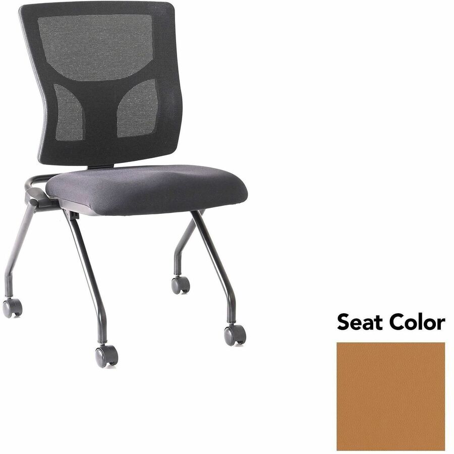 Lorell Conjure Mesh Training Chairs - Dillon Fiesta Seat Color - Polyurethane Foam Seat Material - Mesh Back Material - 2 / Carton