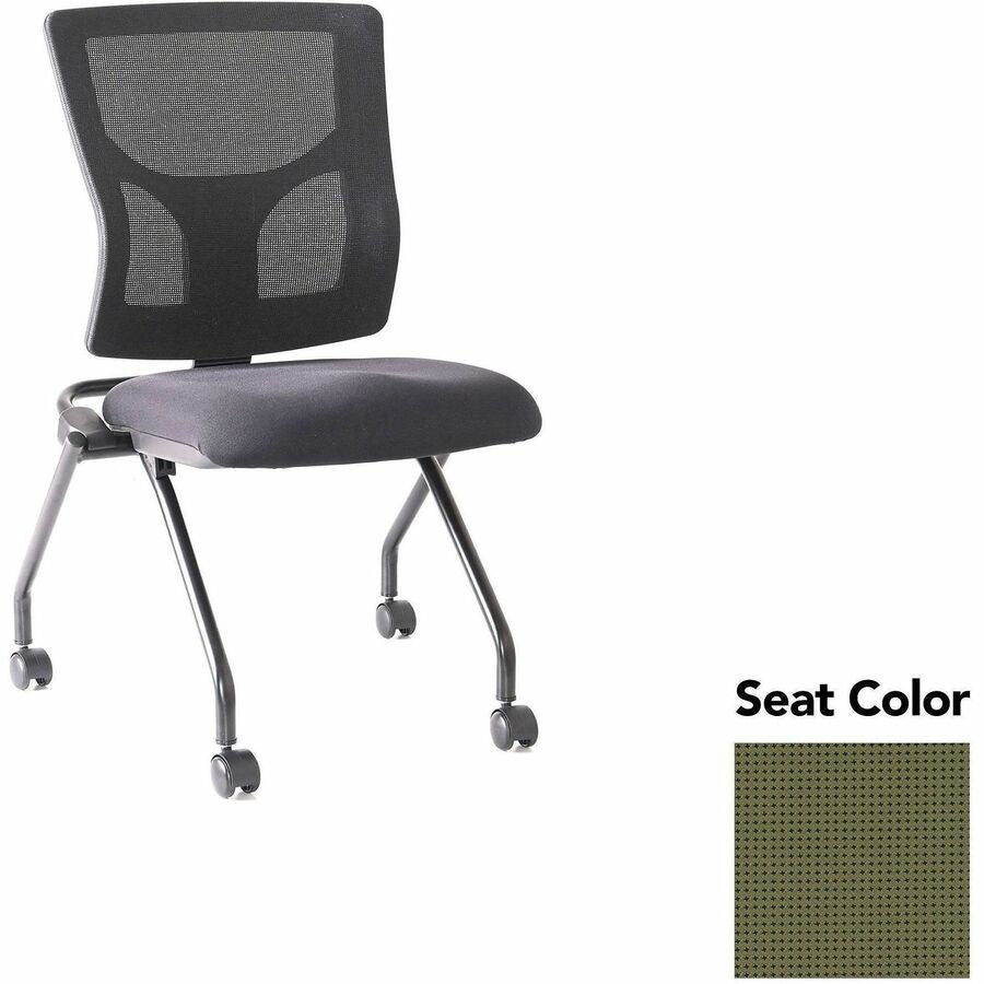 Lorell Conjure Mesh Training Chairs - Expo Leaf Seat Color - Polyurethane Foam Seat Material - Mesh Back Material - 2 / Carton