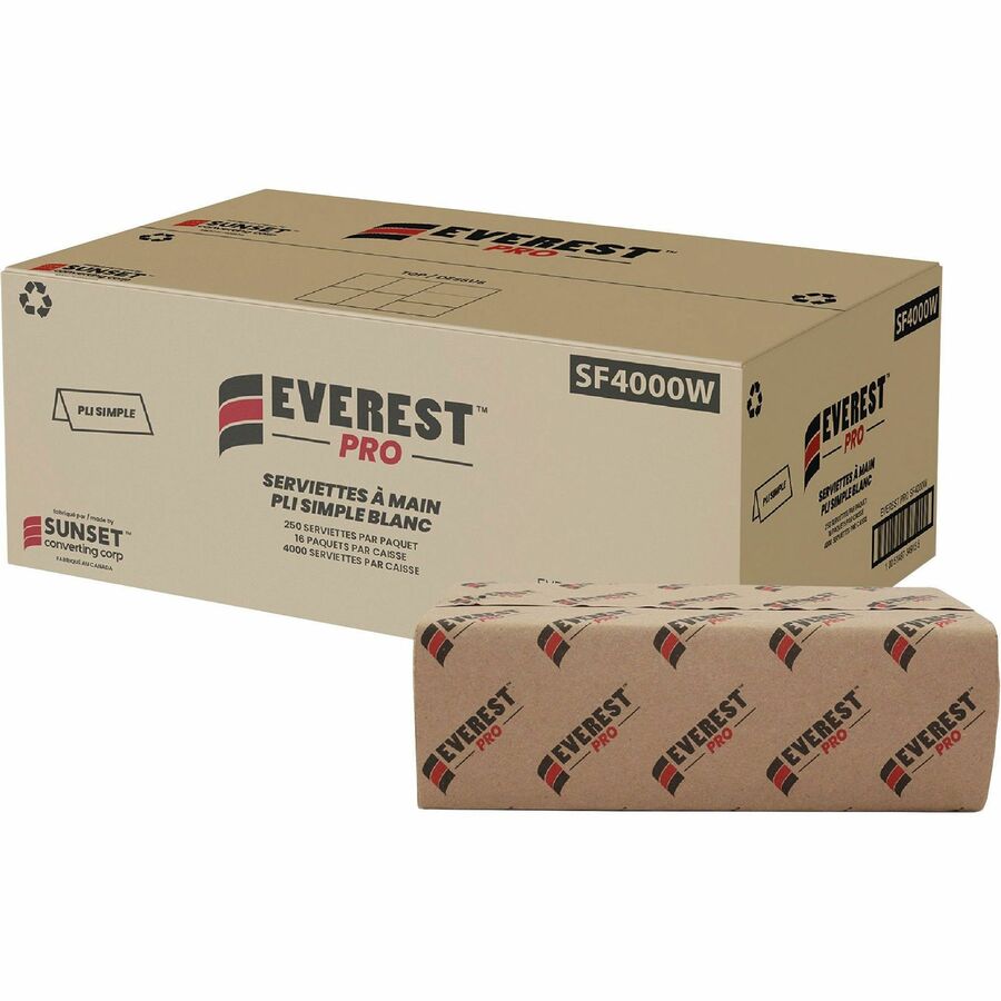 SNOW SOFT Paper Towel - 1 Ply - Singlefold - White - 250/Pack - 70 / Pallet
