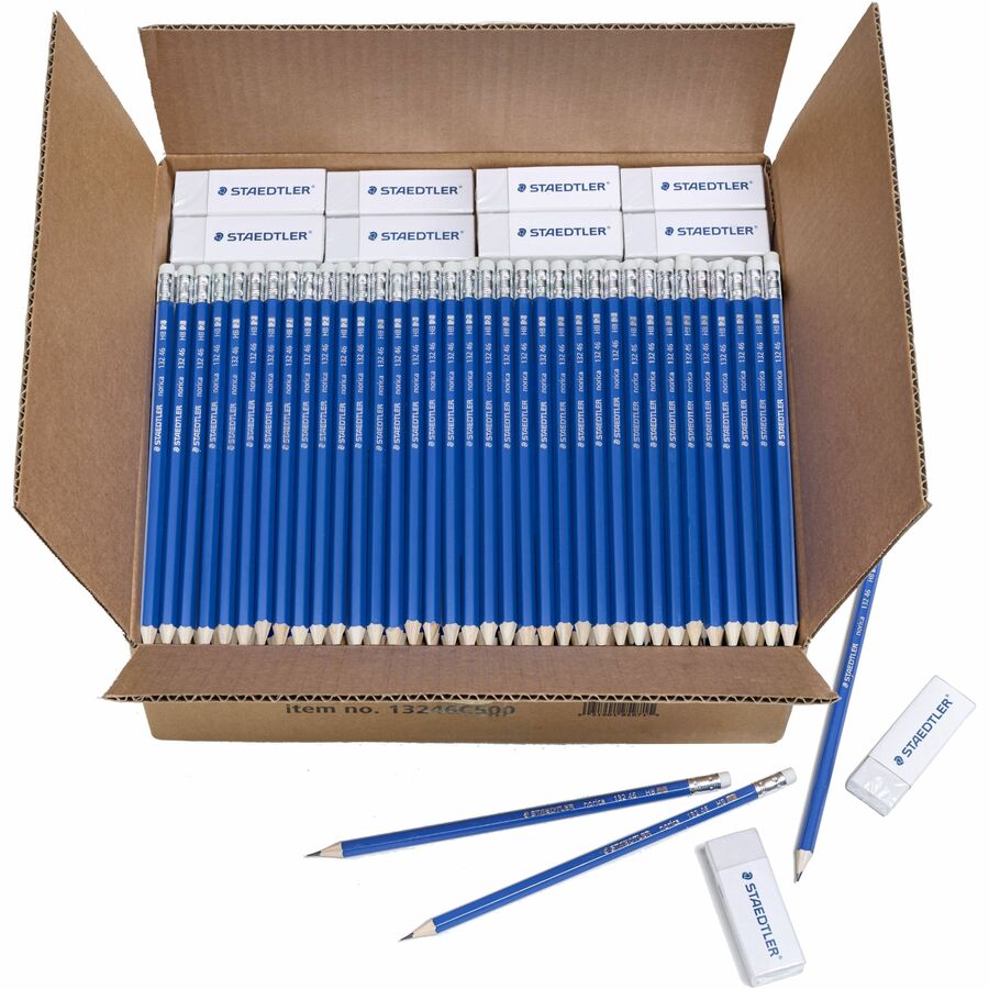 Staedtler Norica Bulk Packs - Black Lead - HB/#2 - Blue Wood Barrel - 500 / Box