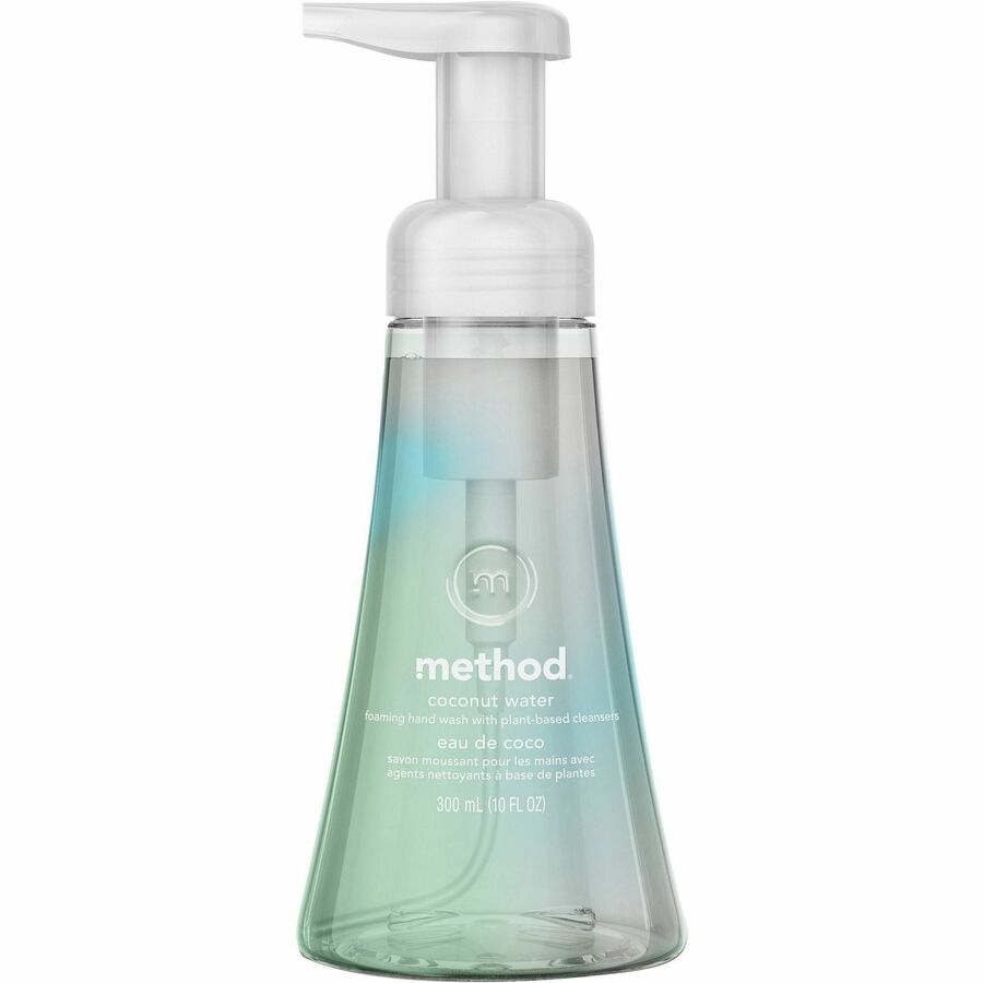 Method Foaming Hand Wash - Coconut Water Scent - 10 fl oz - Pump Bottle Dispenser - Hand - Clear - Paraben-free, Phthalate-free, Cruelty-free - 1 Each
