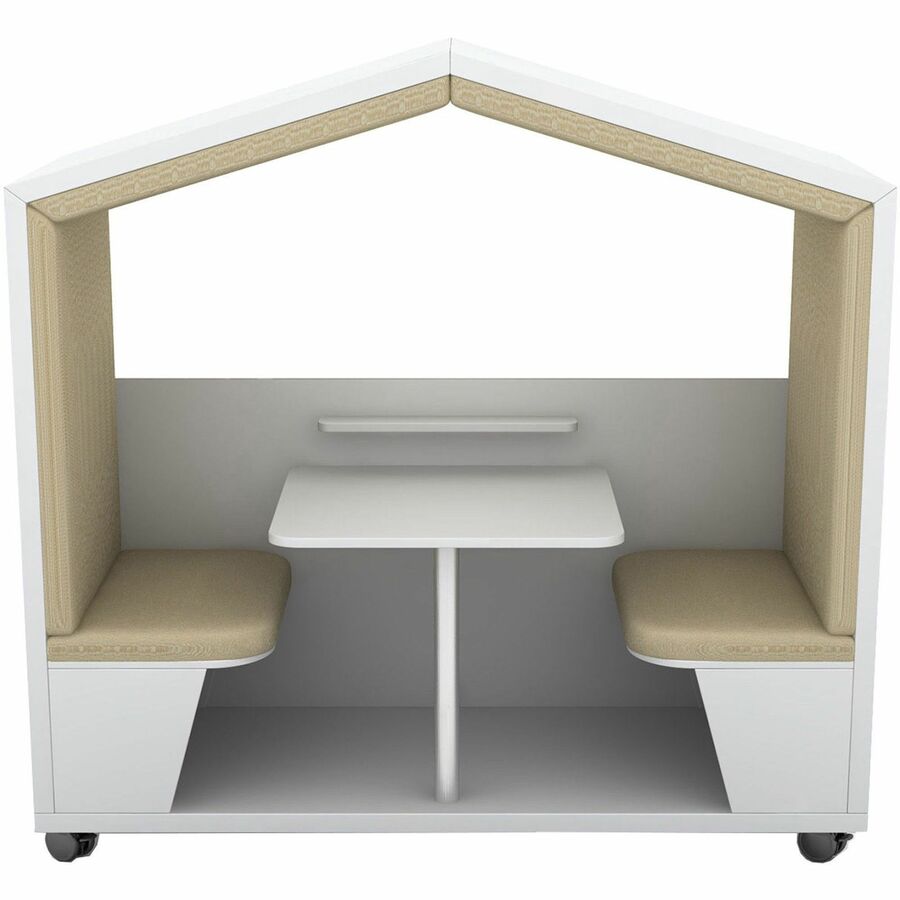 NOOK Privacy Booth - 77" Height x 79" Width x 30" Depth - White - Laminate - 1 Each