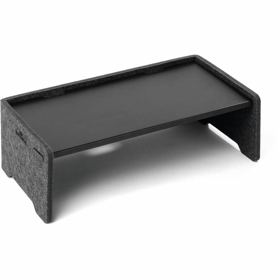 DURABLE Monitor Stand EFFECT - 22.05 lb Load Capacity - 6.30" Height x 19.69" Width - Desk, Table - Metal, Felt - Charcoal - For Monitor, Notebook - Ergonomic, Adjustable Height, Cable Management, Storage Space