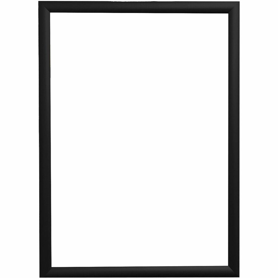Deflecto Wall Mount Snap Frame - 12.25" x 18.25" Frame Size - Holds 11" x 17" Insert - Wall Mountable - Landscape, Portrait - Lightweight, Front Loading, Anti-glare - Aluminum, Plastic - Black - 1 Each