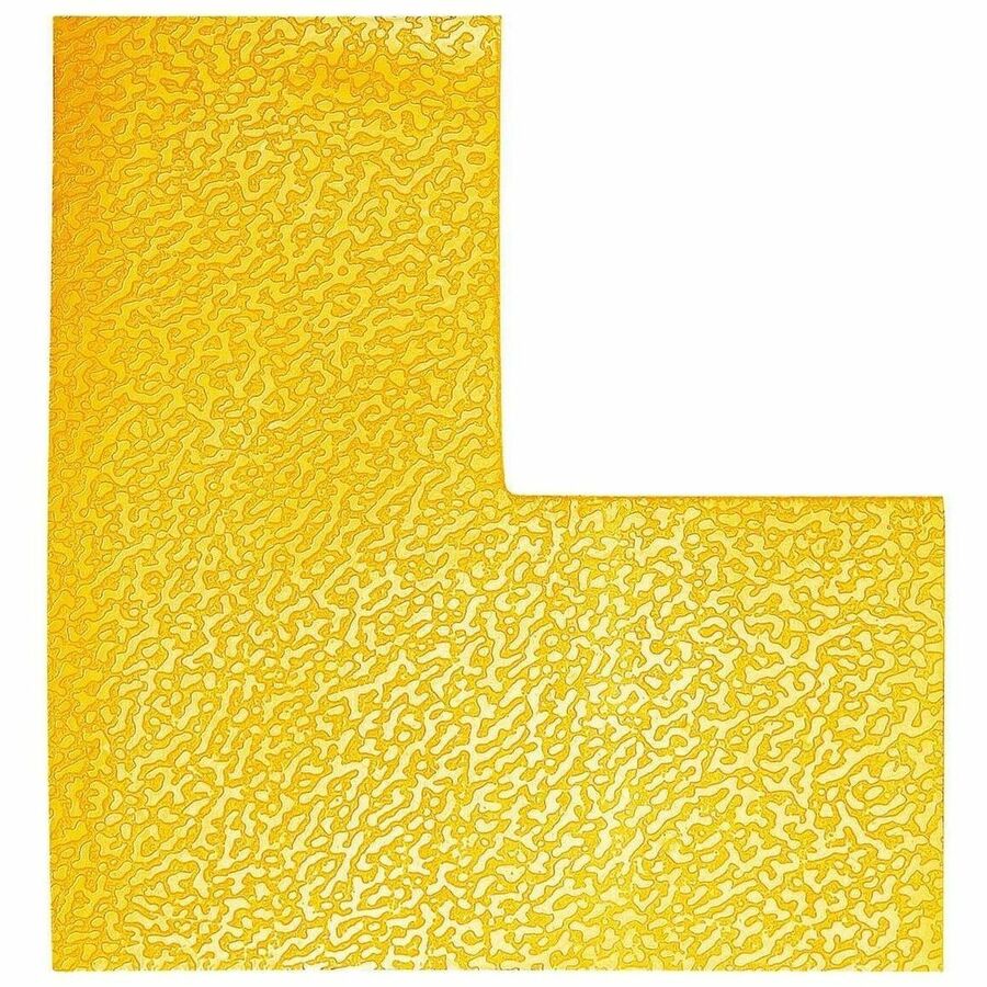 DURABLE Floor Marking Shape: "L" - 10 PK - 3.9" Width x 3.9" Depth - L-shaped Shape - Abrasion Resistant, Permanent Adhesive, Slip Resistant, Easy Installation, Self-adhesive, Durable - Safety, Indoor, Driving Area, Walking Area - Plastic - Yellow - 10...