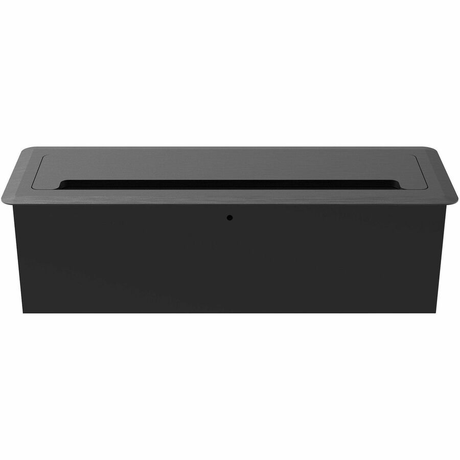 Lorell Power/Data Outlet - 5 x Power Receptacles - 120 V AC Desk Mountable - Black - 1 Each