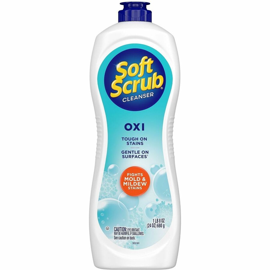 Soft Scrub Total Bath/Kitchen Cleanser - For Multipurpose - Scrubber - 24 fl oz (0.8 quart) - Fresh Scent - Cleanse, Kosher - White - 8 / Carton