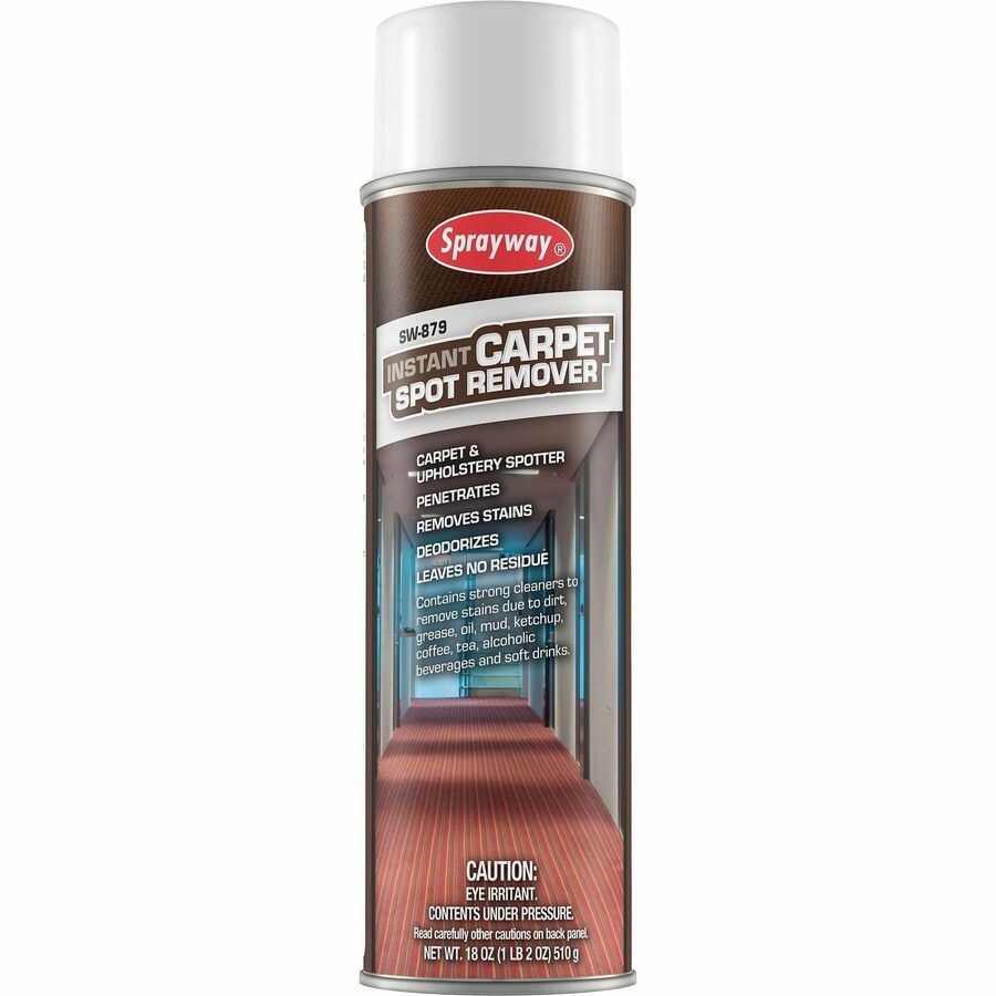 Sprayway Spot & Stain Remover - For Multi Surface, Multipurpose - 20 fl oz (0.6 quart) - Mild Scent - Fast Acting, Deodorize, Residue-free - Black/Multi Can - 1 Each