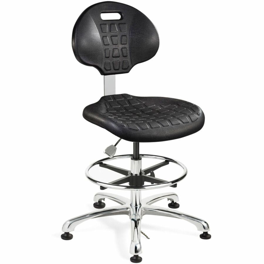 BEVCO Everlast Series Chair - Black Seat Color - Polyurethane Seat Material - Black Back Color - High Back - 5-star Base - 1 Each