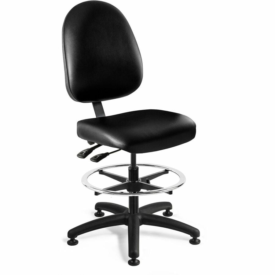 BEVCO Integra Series Chair - Black Seat Color - Vinyl Seat Material - Polypropylene Back Material - High Back - 5-star Base - Black - Foam, Fabric - 1 Each