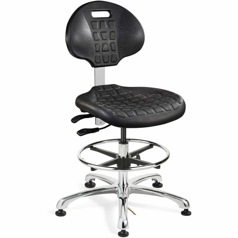BEVCO Everlast Series Chair - Black Seat Color - Polyurethane Seat Material - Black Back Color - High Back - 5-star Base - 1 Each