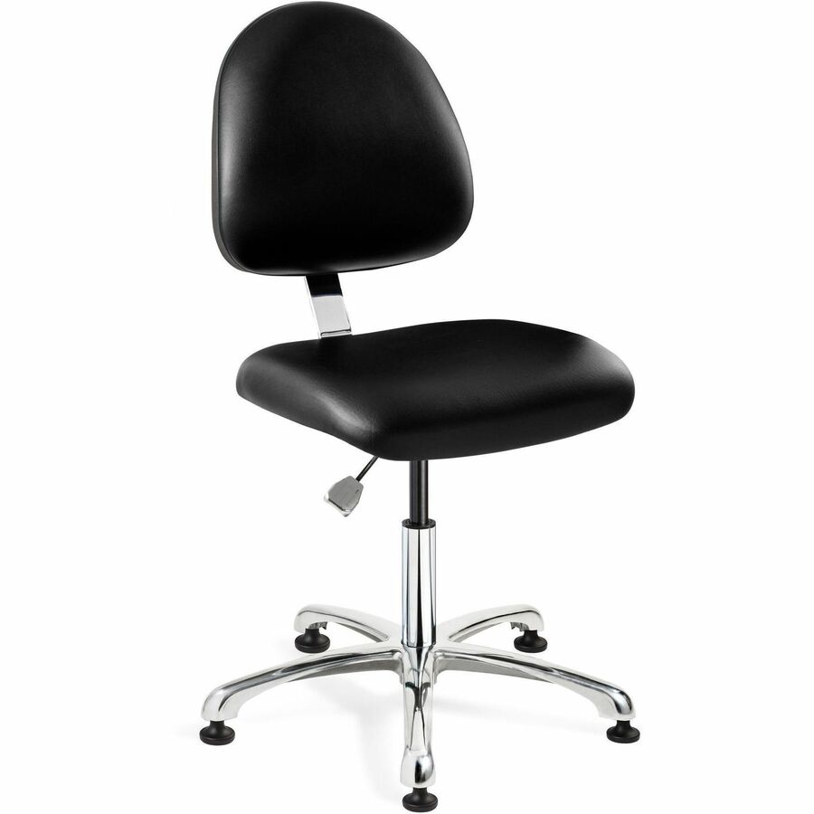 BEVCO Integra Series Chair - Polypropylene Back Material - Mid Back - 5-star Base - Black - Vinyl, Foam - 1 Each