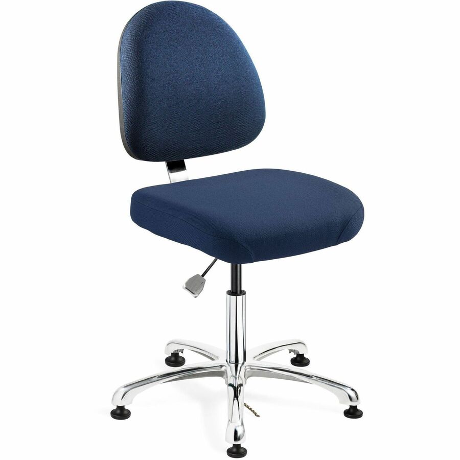 BEVCO Integra Series Chair - Navy Seat Color - Navy Back Color - Medium Back - 5-star Base - Fabric - 1 Each