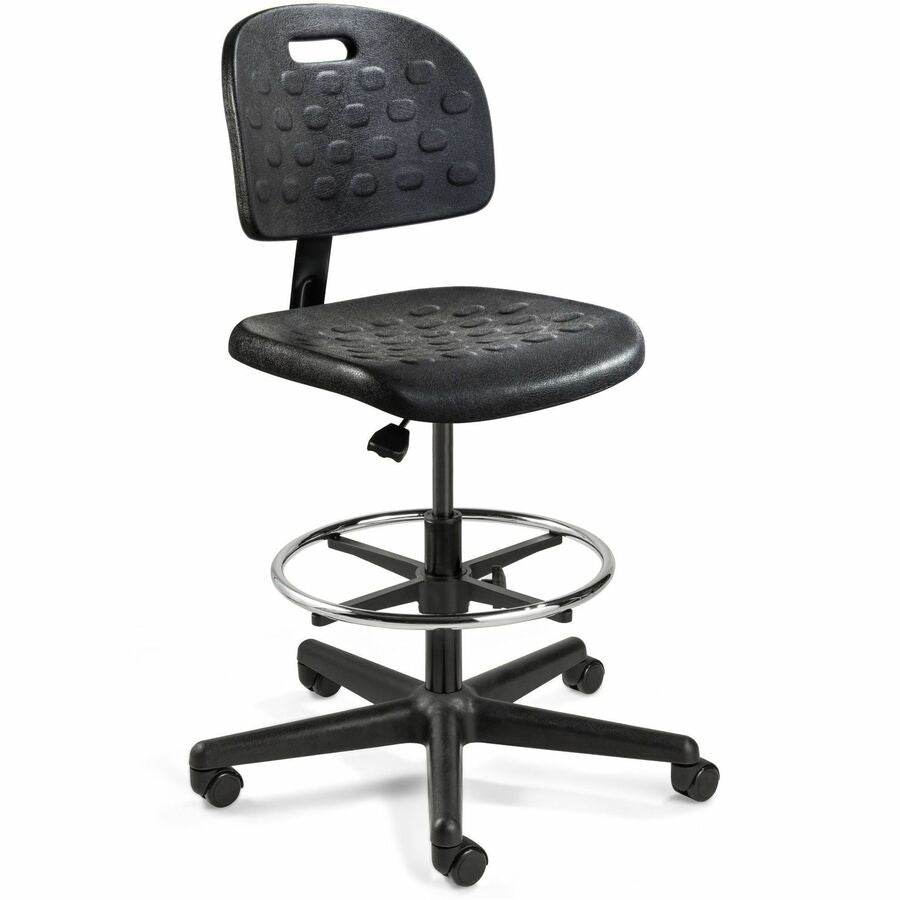 BEVCO Breva Series Chair - Polyurethane Seat Material - 5-star Base - Black - 1 Each
