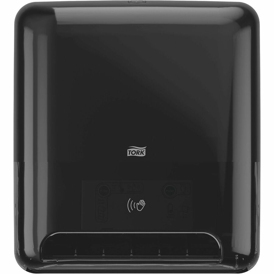 TORK Matic Hand Towel Roll Dispenser - Roll, Touchless Dispenser - 16.1" Height x 9.8" Width x 15.4" Depth - Plastic - Black - Automatic, Hygienic, Jam-free, Lockable, Refill Indicator, See Through Window, Smart Sensor, Top Loading, Touch-free, User-fr...