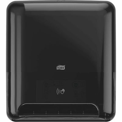 TORK Matic Hand Towel Roll Dispenser - Roll, Touchless Dispenser - 16.1" Height x 9.8" Width x 15.4" Depth - Plastic - Black - Automatic, Hygienic, Jam-free, Lockable, Refill Indicator, See Through Window, Smart Sensor, Top Loading, Touch-free, User-fr...