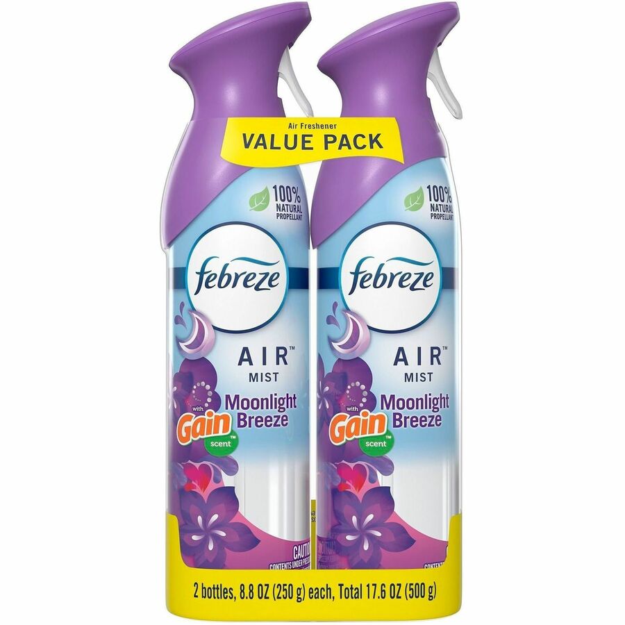 Febreze Air Effects Air Freshener - Spray - 8.8 fl oz (0.3 quart) - Gain Moonlight Breeze - Odor Neutralizer - 2 / Pack