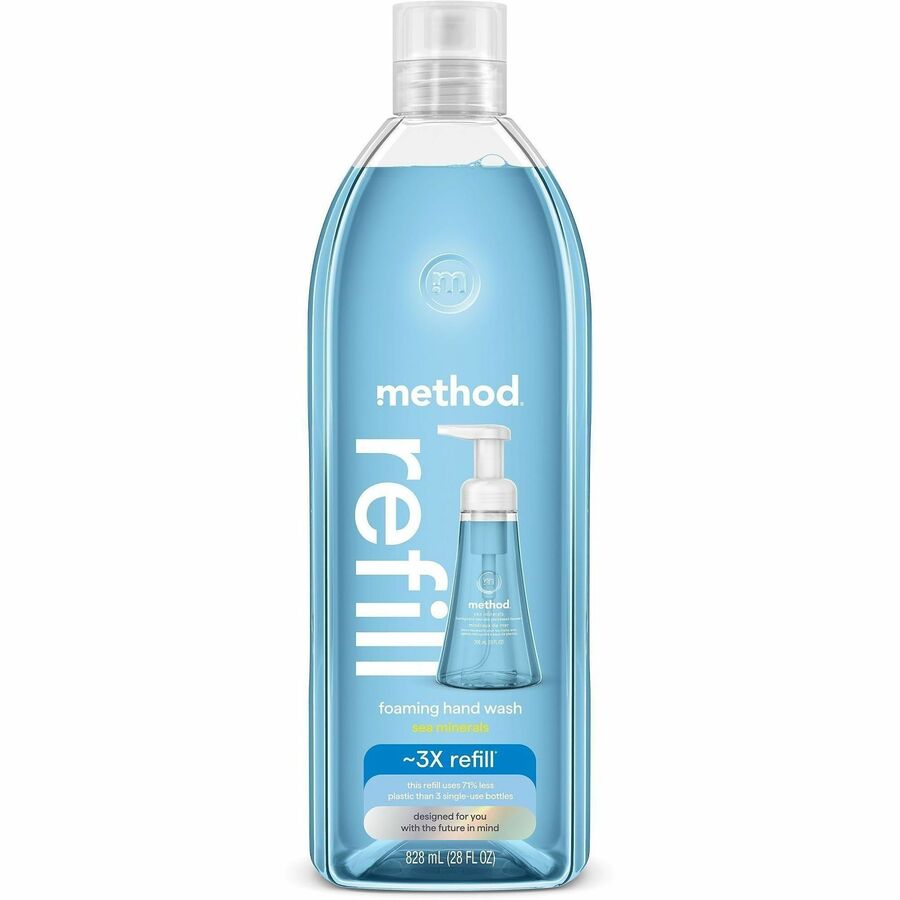 Method Waterfall Foaming Hand Wash Refill - Waterfall Scent - 28 fl oz - Hand - Blue - Cruelty-free, Paraben-free, Phthalate-free, Scented - 4 / Carton
