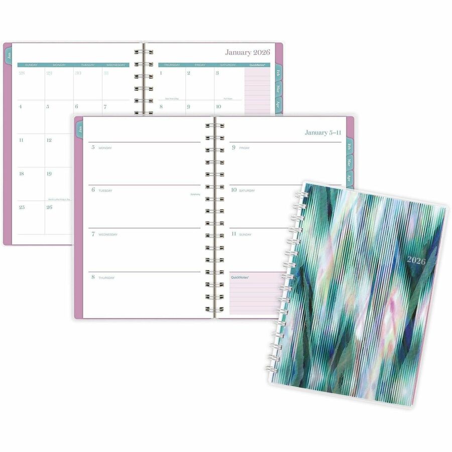 At-A-Glance Neo Weekly Monthly Planner - Weekly, Monthly - 12 Month - January 2027 to December 2027 - 1 Week Double Page Layout - 5 1/2" x 8 1/2" Sheet Size - Twin Wire - Neo - Poly Cover - 1 Each
