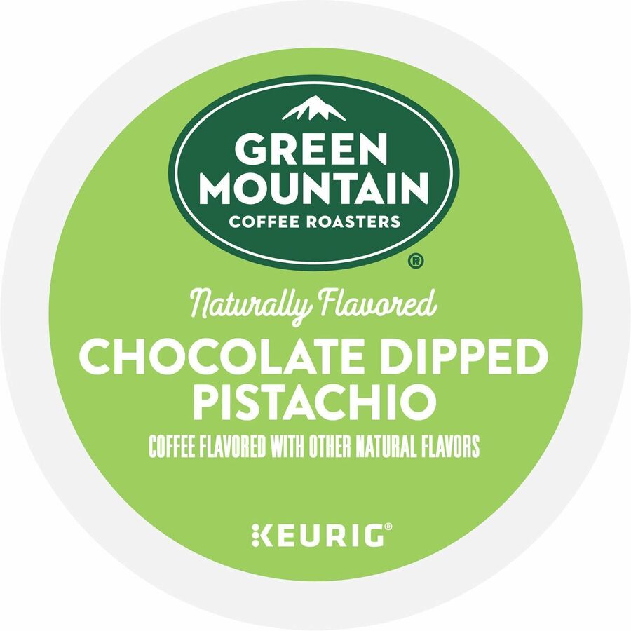 Green Mountain Coffee Roasters®, K-Cup Chocolate Dipped Pistachio Coffee - Compatible with Keurig Brewer - Medium - Per Box - 24 K-Cup - K-Cup - Chocolate Dipped Pistachio - Kosher - 4 / Carton