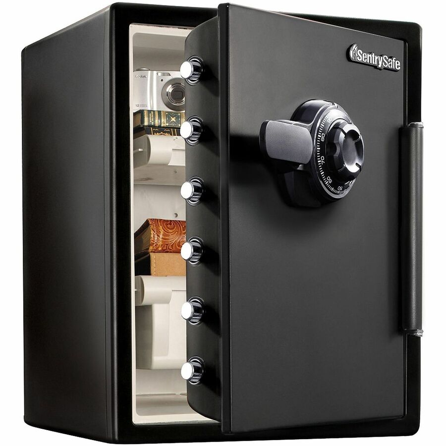 Sentry Safe SFW205CWB Fireproof & Waterproof Safe - 2 ft� - Combination Lock - 6 Live-locking Bolt(s) - Fire Proof, Water Resistant, Pry Resistant, Water Proof, Theft Resistant - for Document, Tablet, External Hard Drive, Memory Card, USB Drive, CD, DV...