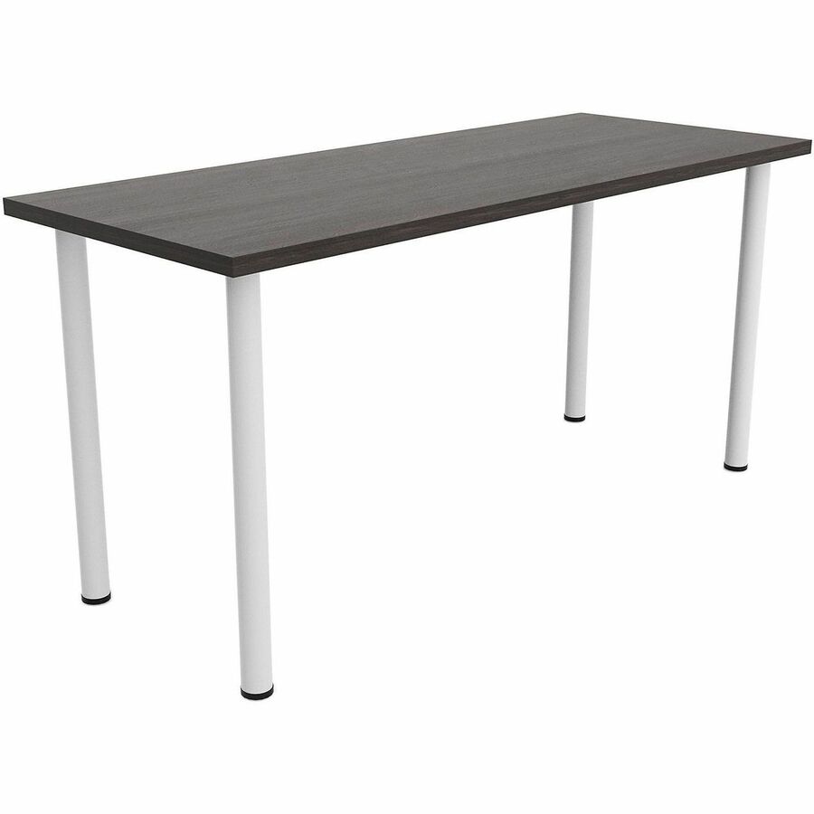 Safco Jurni Multi-Purp. Table w/Post Leg & Glides - Powder Coated Post Leg Base - Modern Style x 60" Table Top Width x 24" Table Top Depth x 1.10" Table Top Thickness - 29" Height - Multipurpose - Assembly Required - Asian Night - Laminate Top Material...