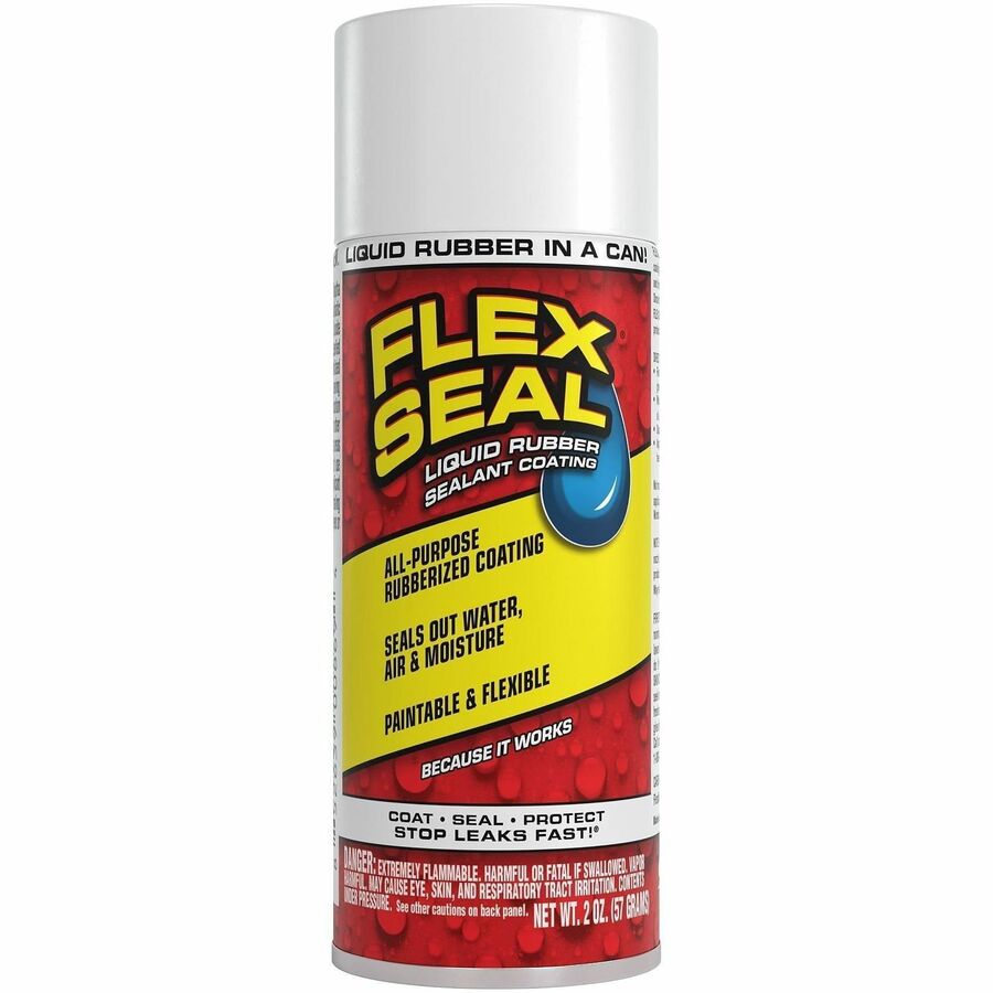 FLEX SEAL Liquid Rubber Sealant Coating Spray - Synthetic Rubber - White - 0.12 lb - 1
