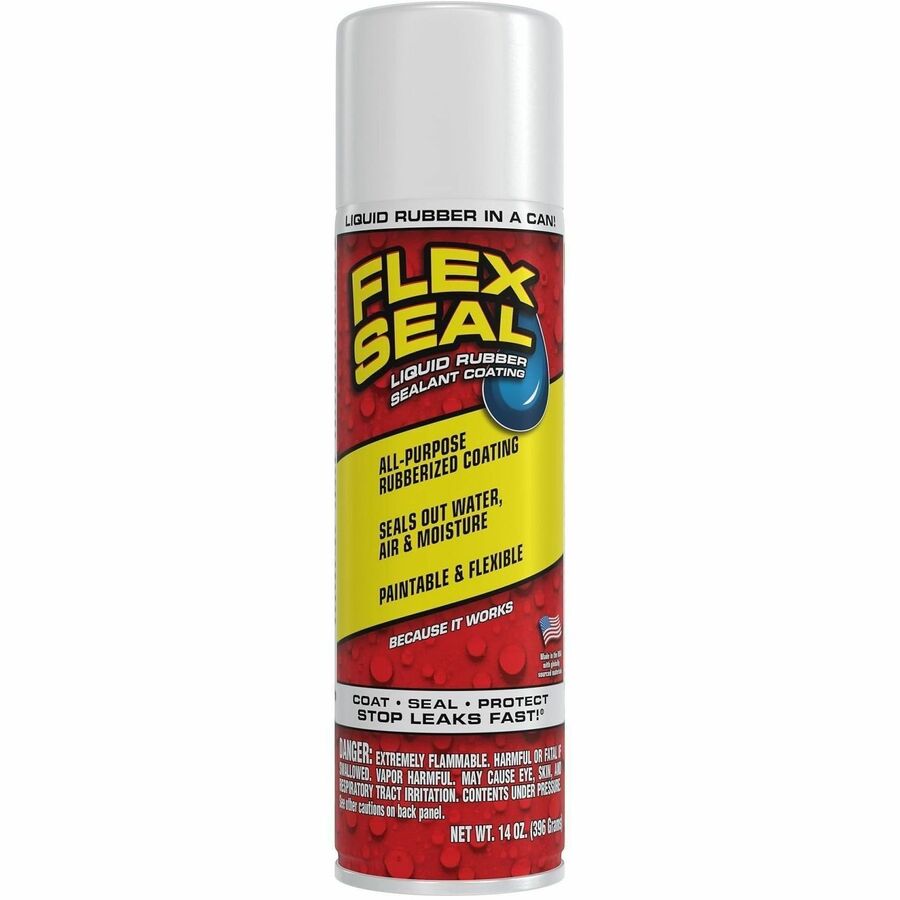 FLEX SEAL Liquid Rubber Sealant Coating Spray - Synthetic Rubber - White - 0.87 lb - 1