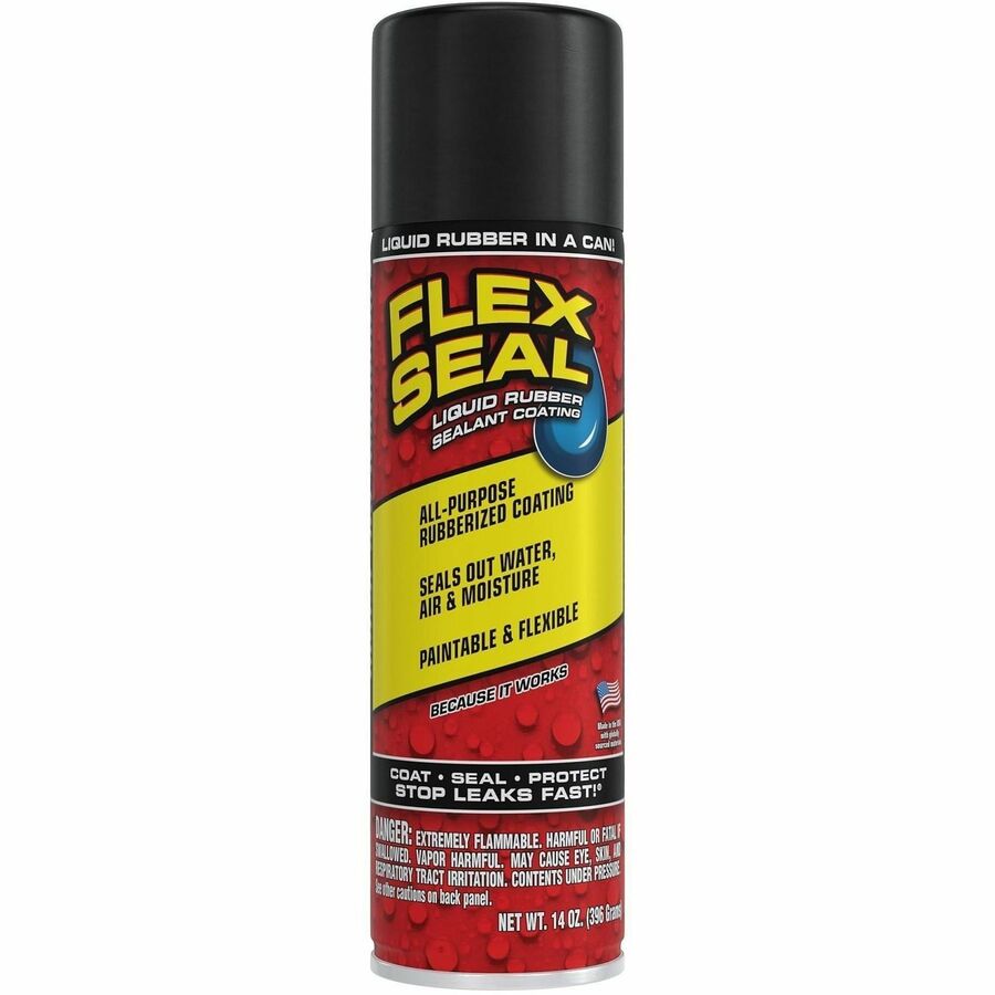 FLEX SEAL Liquid Rubber Sealant Coating Spray - Synthetic Rubber - Black - 0.87 lb - 1