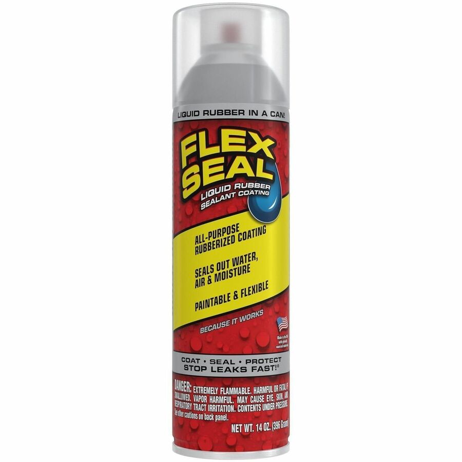 FLEX Liquid Rubber Sealant Coating Spray - Rubber - Clear - 0.87 lb - 1