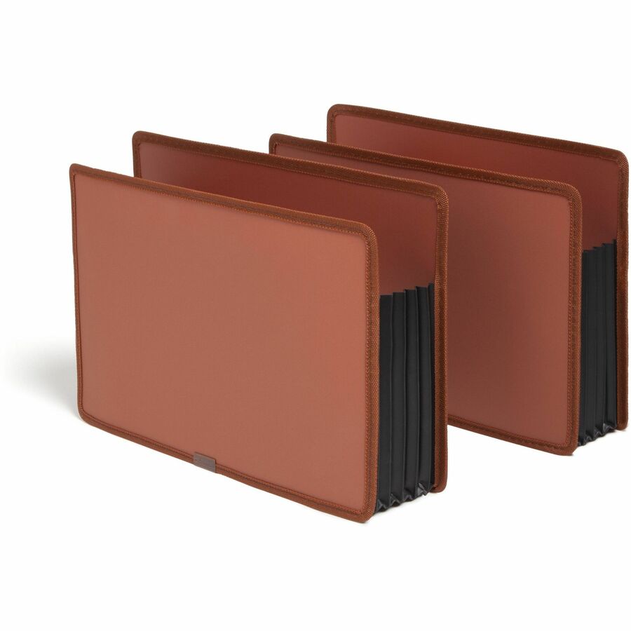 Smead TUFF Straight Tab Cut Letter File Pocket - 8 1/2" x 11" - 1200 Sheets Capacity - 5 1/4" Expansion - Poly, Rubber - Redrope - Durable, Tear Resistant, Water Resistant, Reinforced Edges, Reinforced Gusset - 2 / Pack