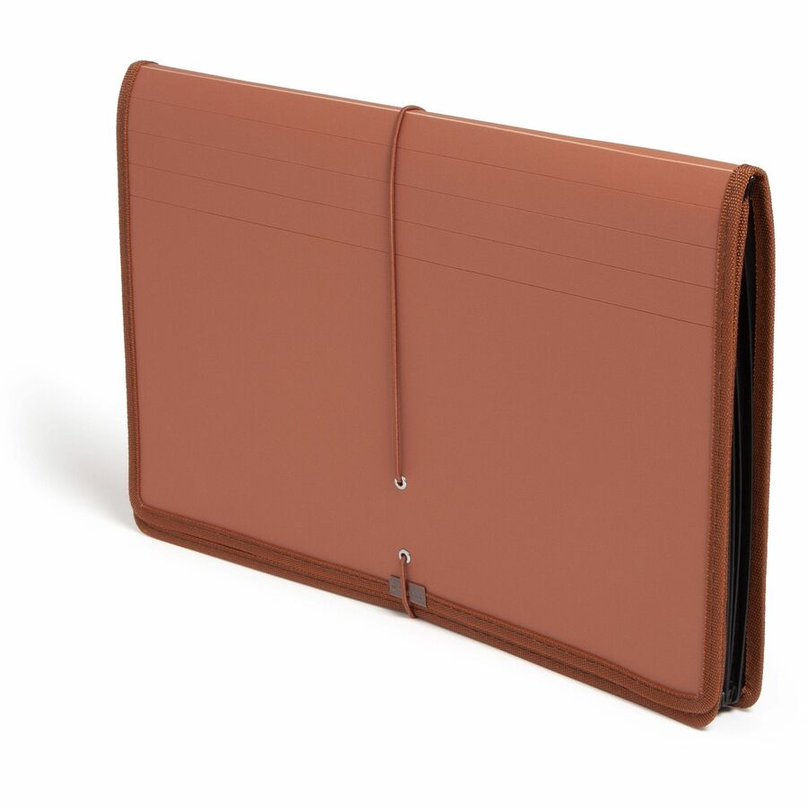 Smead TUFF Legal File Wallet - 8 1/2" x 14" - 1200 Sheets Capacity - 5 1/4" Expansion - Poly, Plastic, Rubber - Redrope - Durable, Tear Resistant, Water Resistant, Reinforced Edges, Reinforced Gusset, Card Holder - 1 Each