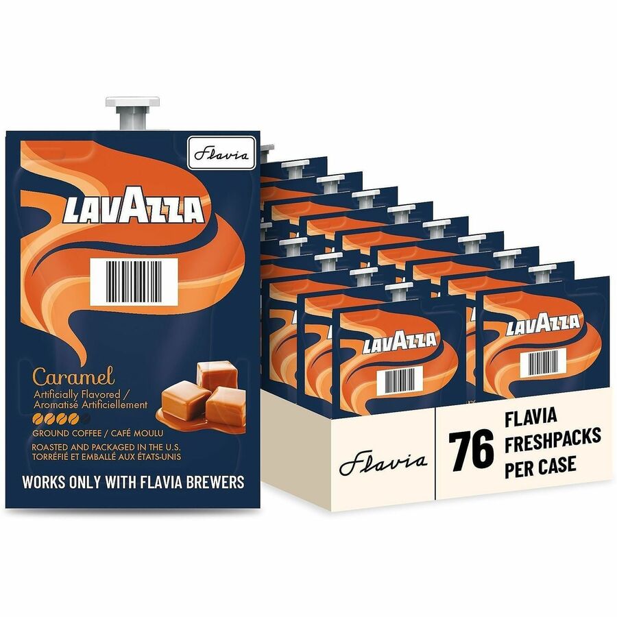 Flavia Freshpack Caramel Freshpack Coffee - Compatible with Flavia Aroma, Flavia Creation 300, FLAVIA Creation 600 - Medium - Freshpack - Caramel - Kosher - 76 / Carton