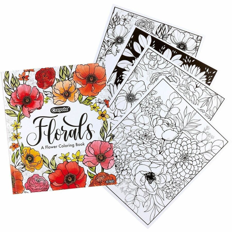 Crayola Florals, A Flower Coloring Book Printed Book - 40 Pages - Book