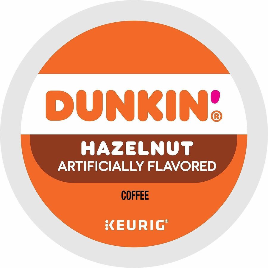 Dunkin' Donuts®, K-Cup Hazelnut Coffee - Medium - 22 K-Cup - K-Cup - Hazelnut, Original Blend - 4 / Carton