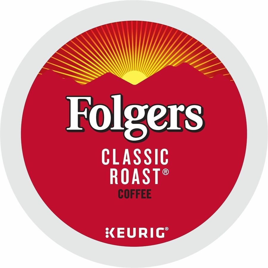 Folger K-Cup Classic Roast Coffee - Compatible with Keurig K-Cup Brewer - American - Medium - 24 K-Cup - K-Cup - Classic Roast - 4 / Carton