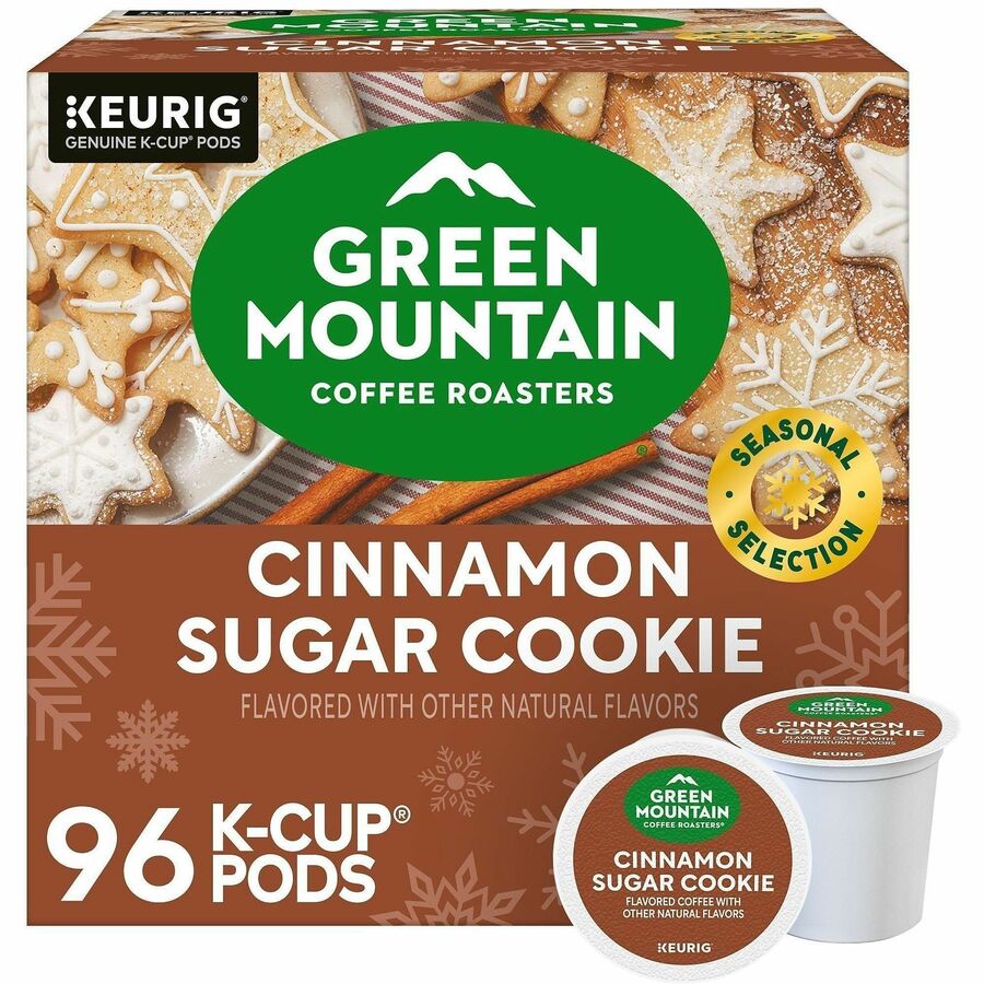 Green Mountain Coffee Roasters®, K-Cup, Pod Cinnamon Sugar Cookie Coffee - Compatible with Keurig K-Cup Brewer - Light - 24 K-Cup - K-Cup, Pod - Cinnamon Sugar Cookie - 4 / Carton