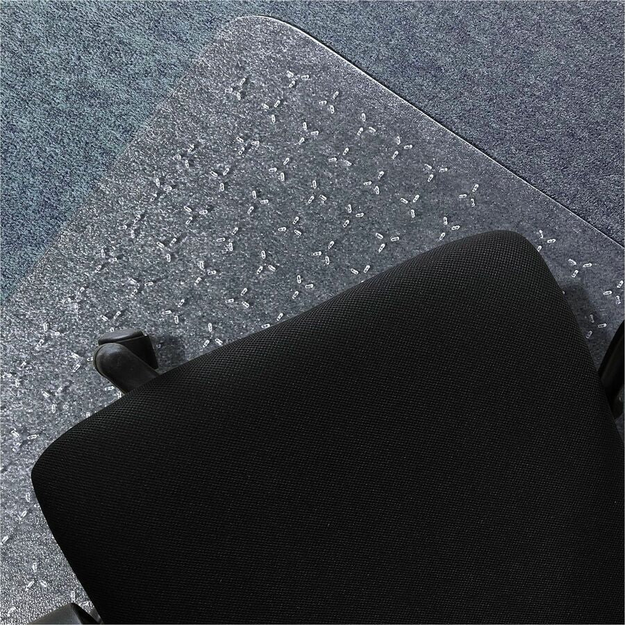 Floortex Cleartex TrYlok Chair Mat - Carpeted Floor, Chair, Indoor, Low Pile - 47" Length x 29" Width - Rectangular - Clear - 1 Each