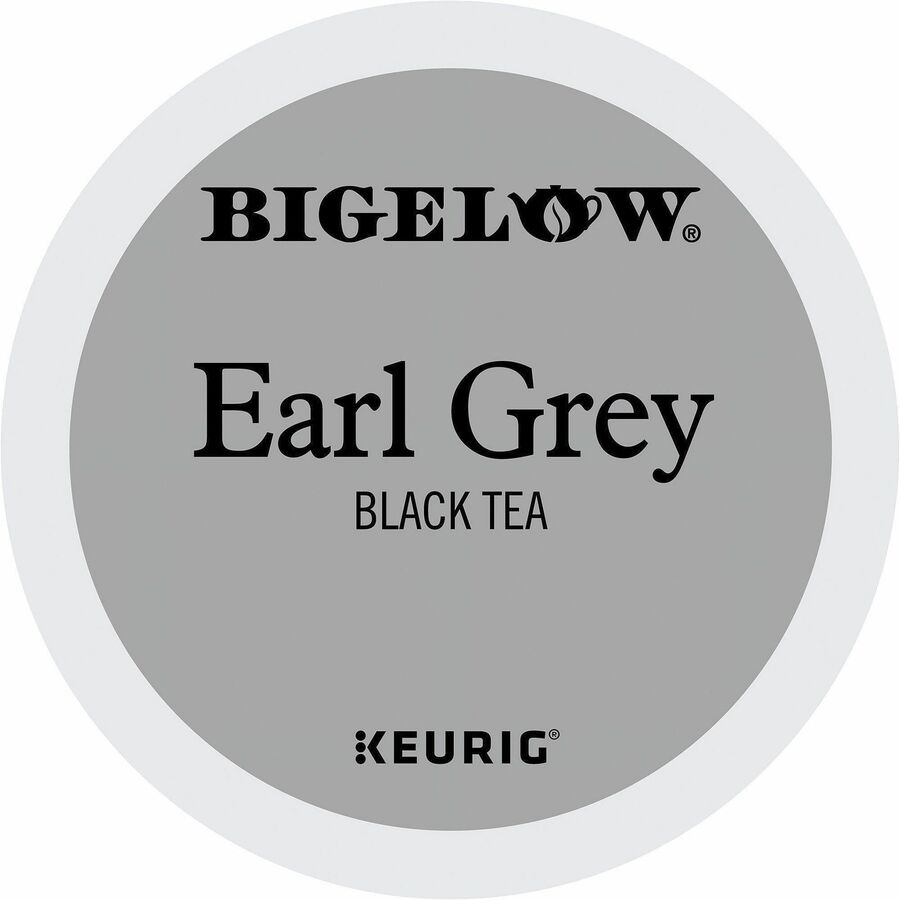 Bigelow®, Earl Grey Black Tea Black Tea K-Cup - Compatible with Keurig Brewer - Black Tea - 24 K-Cup - Caffeinated - 4 / Carton