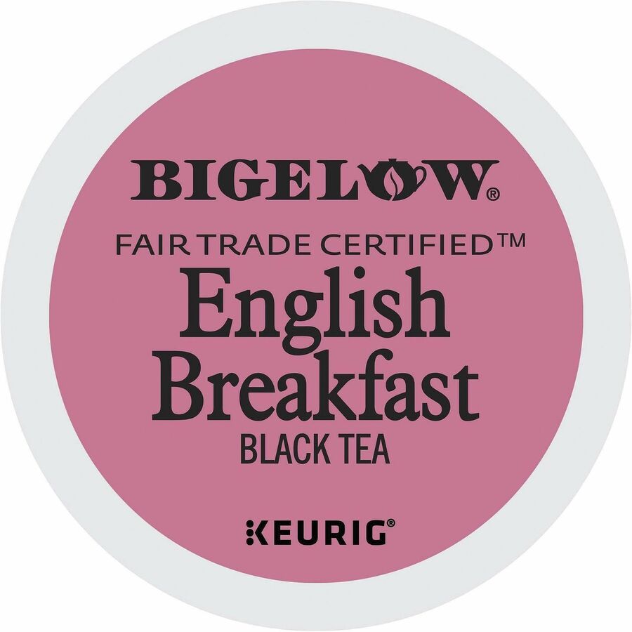 Bigelow®, English Breakfast Black Tea Black Tea K-Cup - Compatible with Keurig Brewer - Black Tea - 24 K-Cup - Caffeinated - 4 / Carton