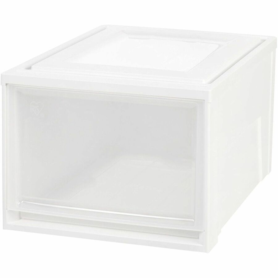 IRIS Stackable Storage Box Drawer - External Dimensions: 19.6" Length x 15.7" Width x 11.5" Height - 10.85 gal - Stackable - White, Clear - For Storage - 1 Each