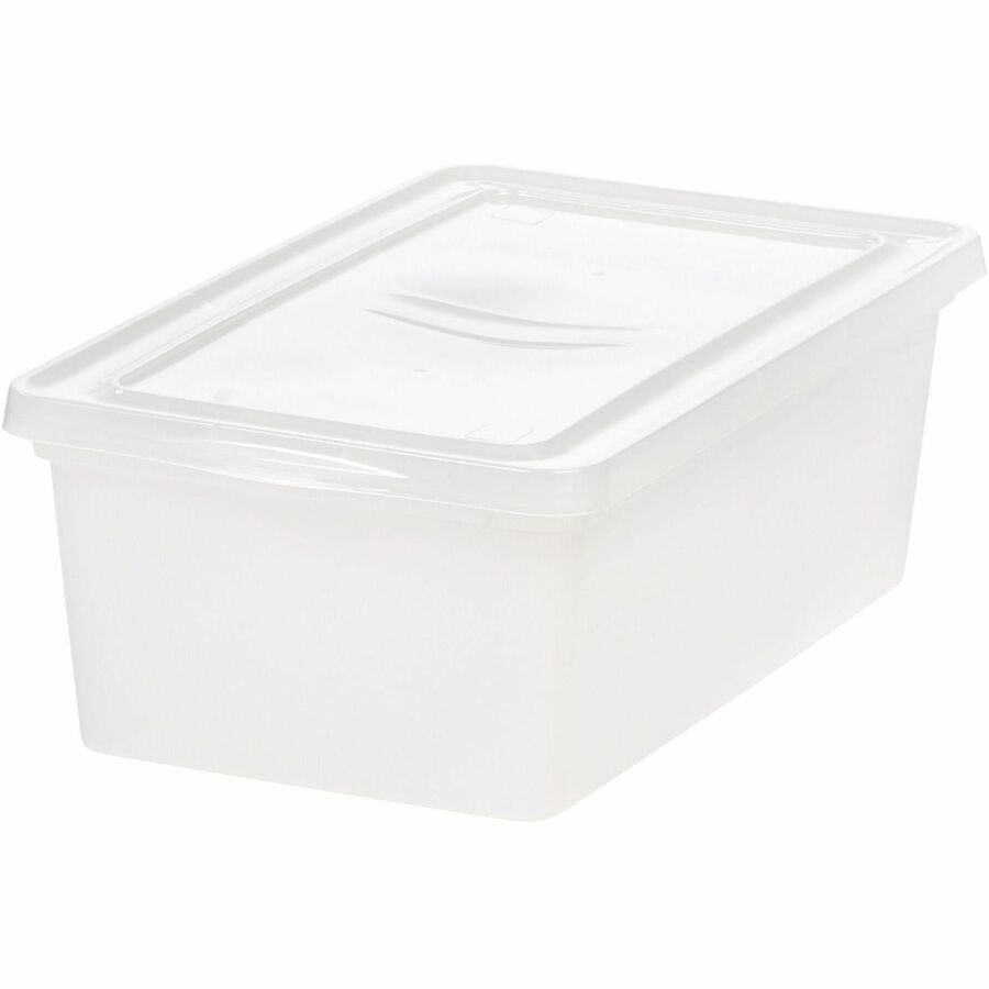 IRIS 6QT Non-Latching Box - External Dimensions: 14.3" Length x 8.3" Width x 4.9" Height - 1.50 gal - Lid Closure - Stackable - Clear - For Toy, School Supplies - 1 Each