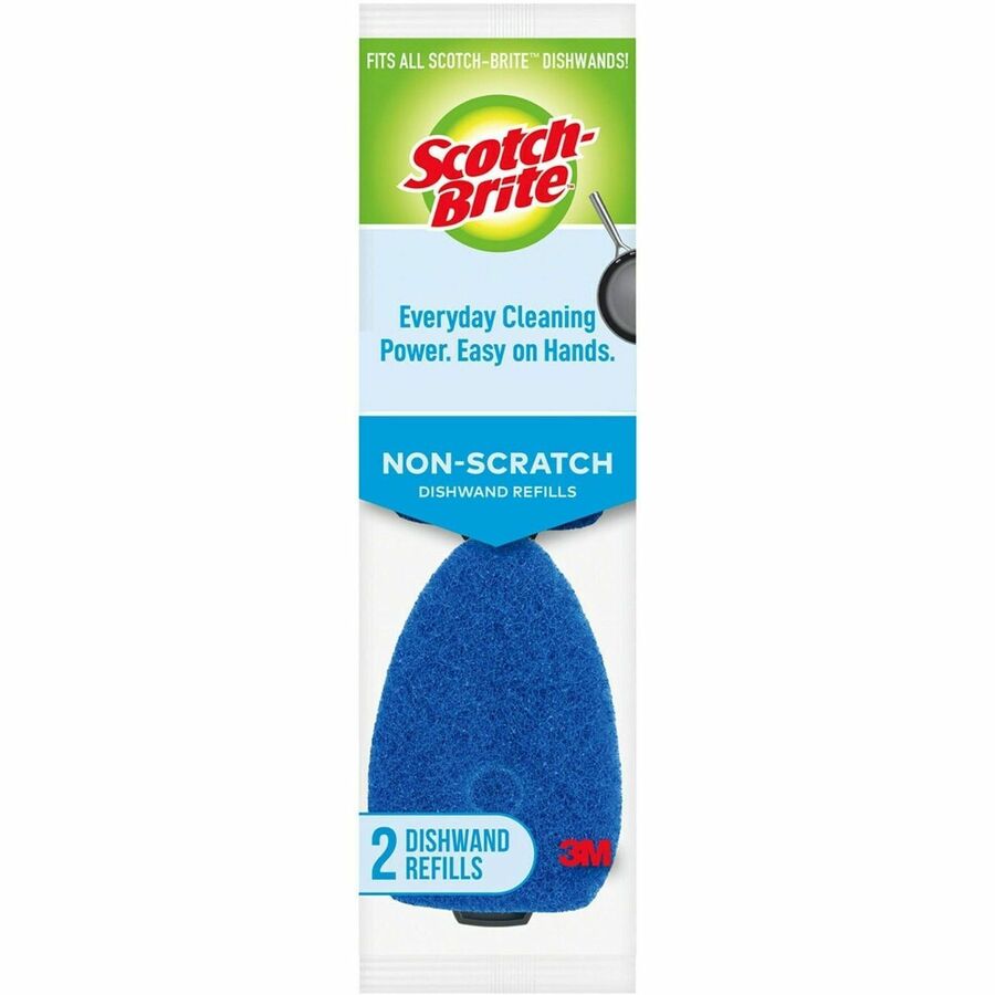 Scotch-Brite Non-Scratch Dishwand Pads - 1 Pack - Blue