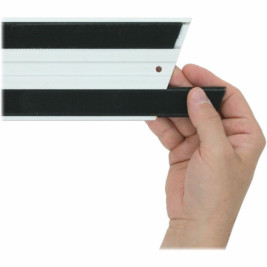 Rubbermaid Commercial Hygen 18" Hook/Loop Replacemt Set - For Mop - Black - 0.3" Height x 1.1" Width x 17.1" Length - 6 / Carton