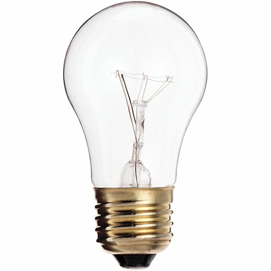Satco A15 Appliance Light Bulb - 40 W - 130 V AC, 120 V AC - 225 lm - Warm White Light Color - E26 Base - 2500 Hour - 2700°, K Color Temperature - 100 CRI - Dimmable - 1 Each