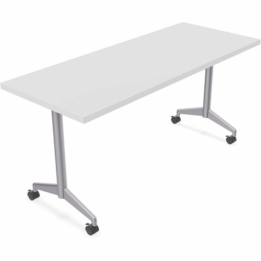 Special-T ZIA Series Training Tables Collection - Rectangle Top - Powder Coated T-shaped Base x 24" Table Top Width x 72" Table Top Depth - 29" Height - Training - Assembly Required - White - High Pressure Laminate (HPL) - Cast Aluminum, Steel Base Mat...