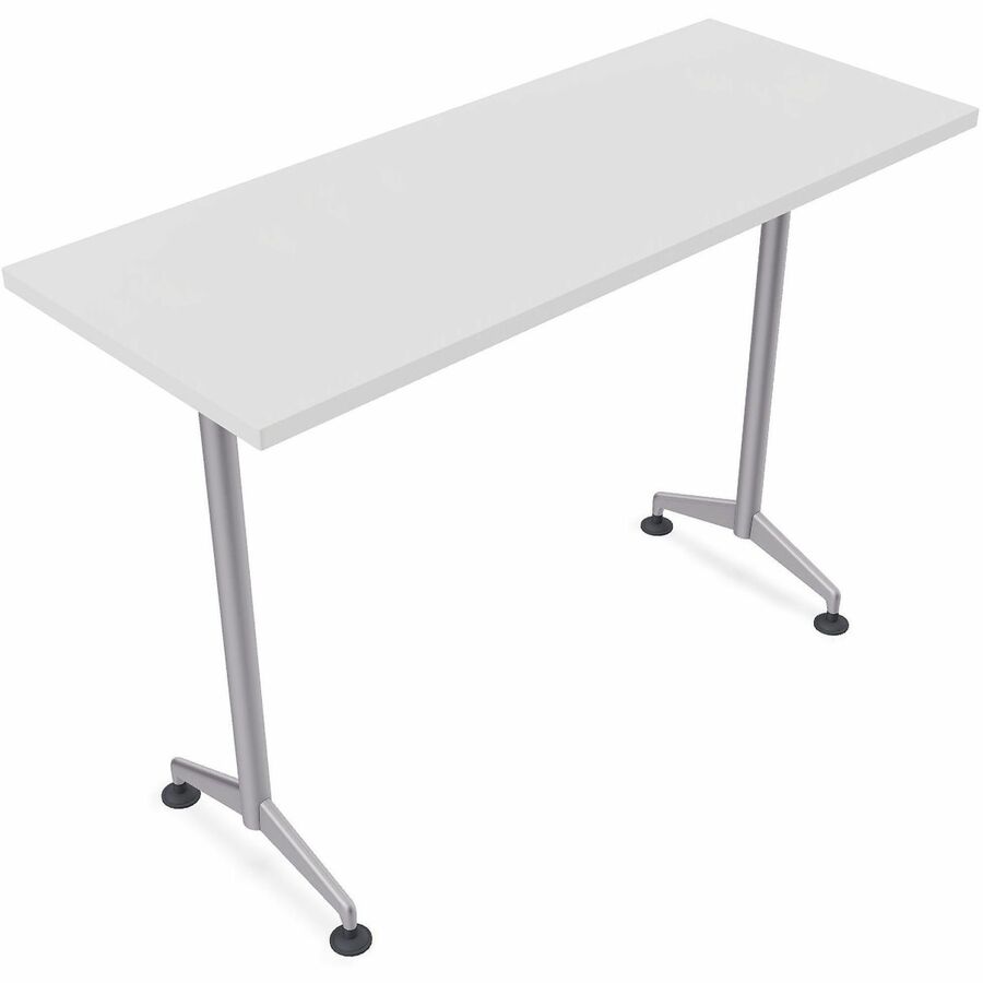 Special-T ZIA Series Training Tables Collection - Rectangle Top - Powder Coated T-shaped Base x 24" Table Top Width x 60" Table Top Depth - 42" Height - Training - Assembly Required - White - High Pressure Laminate (HPL) - Cast Aluminum, Steel Base Mat...