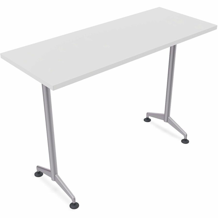 Special-T ZIA Series Training Tables Collection - Rectangle Top - Powder Coated T-shaped Base x 24" Table Top Width x 48" Table Top Depth - 42" Height - Training - Assembly Required - White - High Pressure Laminate (HPL) - Cast Aluminum, Steel Base Mat...