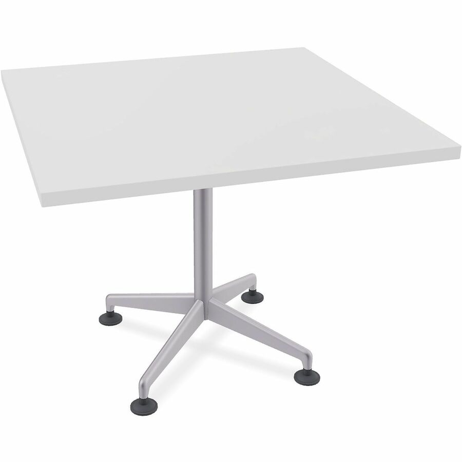 Special-T ZIA Series Hospitality Tables Collection - Square Top - Powder Coated X-shaped Base - Mid-Century Modern Style x 42" Table Top Width x 42" Table Top Depth - 29" Height - Hospitality, Office - Assembly Required - White - High Pressure Laminate...