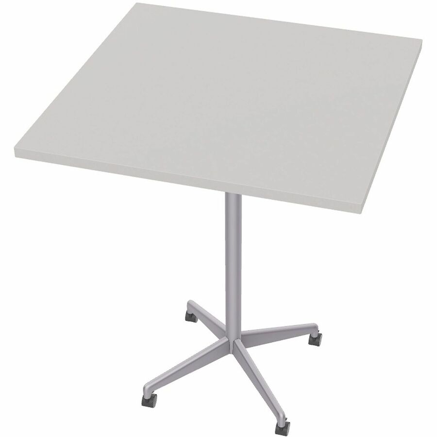 Special-T ZIA Series Hospitality Tables Collection - Square Top - Powder Coated X-shaped Base - Mid-Century Modern Style x 36" Table Top Width x 36" Table Top Depth - 42" Height - Hospitality, Office - Assembly Required - Gray - High Pressure Laminate...